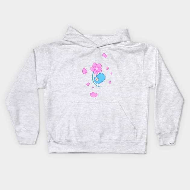 Sakura sheep Kids Hoodie by Tinyarts